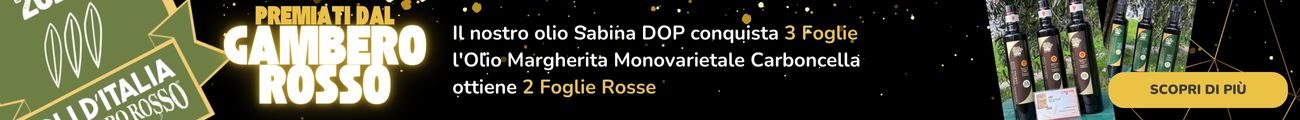Olio Sabina Dop vince 3 foglie Gambero Rosso 2025